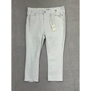 Judy Blue White Mid Rise Skinny Cropped Jeans Size 15 NWT #69903
